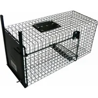 Rattenvangkooi met 1 ingang 50 x 20 x 20 cm | groene metalen vangkooi