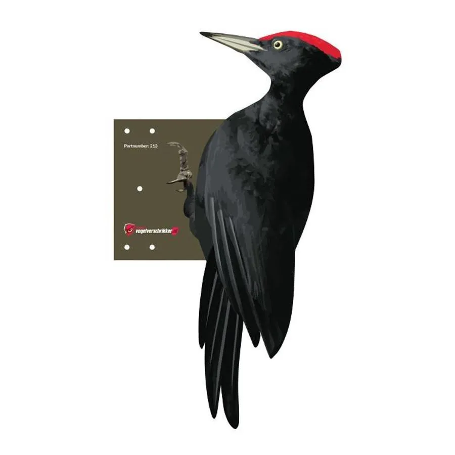 Zwarte Specht verjager 53 x 22 cm | aluminium vogelverjager