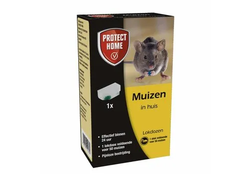 Protect Home Express gif lokdoos tegen muizen 2 x 5 gram lokaas