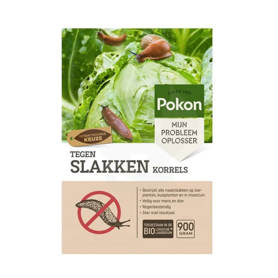 Bio slakkenkorrels 900 gram tegen naaktslakken | voor 300 m²
