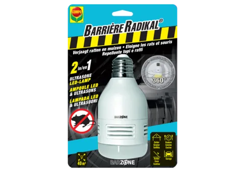 COMPO Ultrasone LED-lamp muizen en ratten verjager