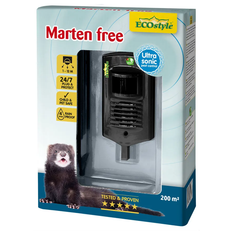 Marten Free ultrasone marterverjager op batterijen | bereik tot 200 m²