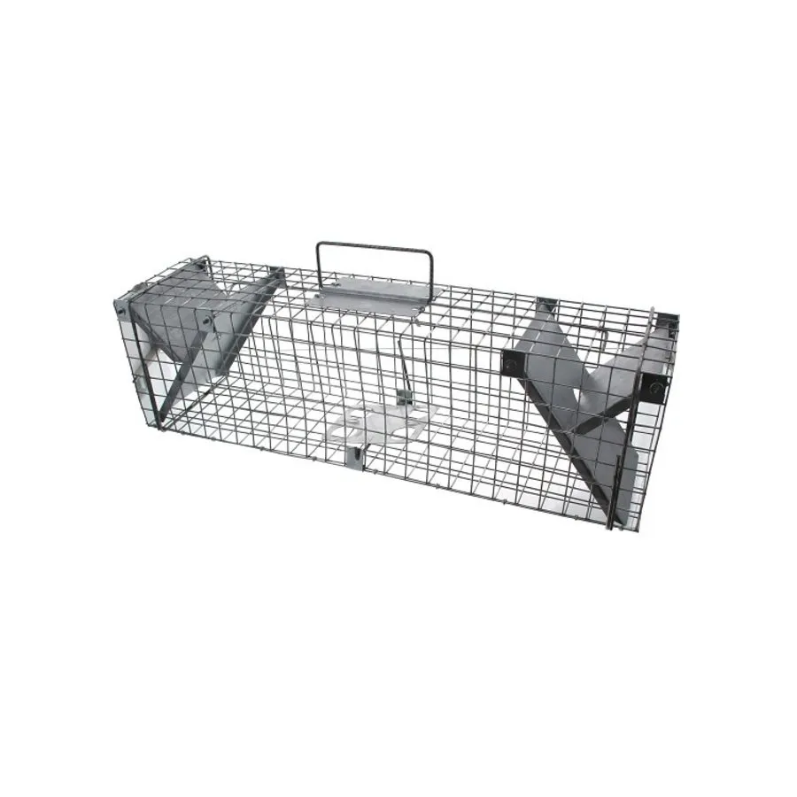 Rattenvangkooi 65 x 17 x 20 cm met 2 ingangen voor levend vangen