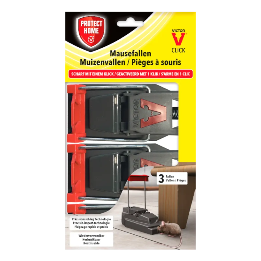Muizenvallen met Precisie-Impact-Technologie | 3 stuks