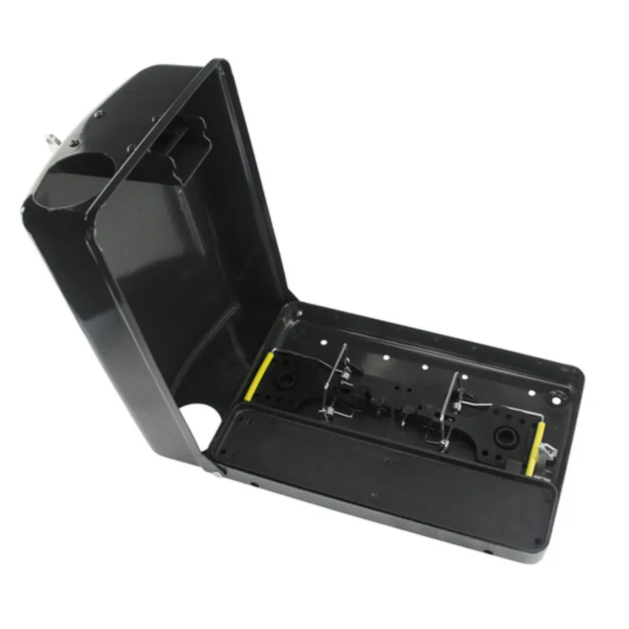 Vandalismebestendige metalen rattenvoerdoos 32 x 20 x 11 cm