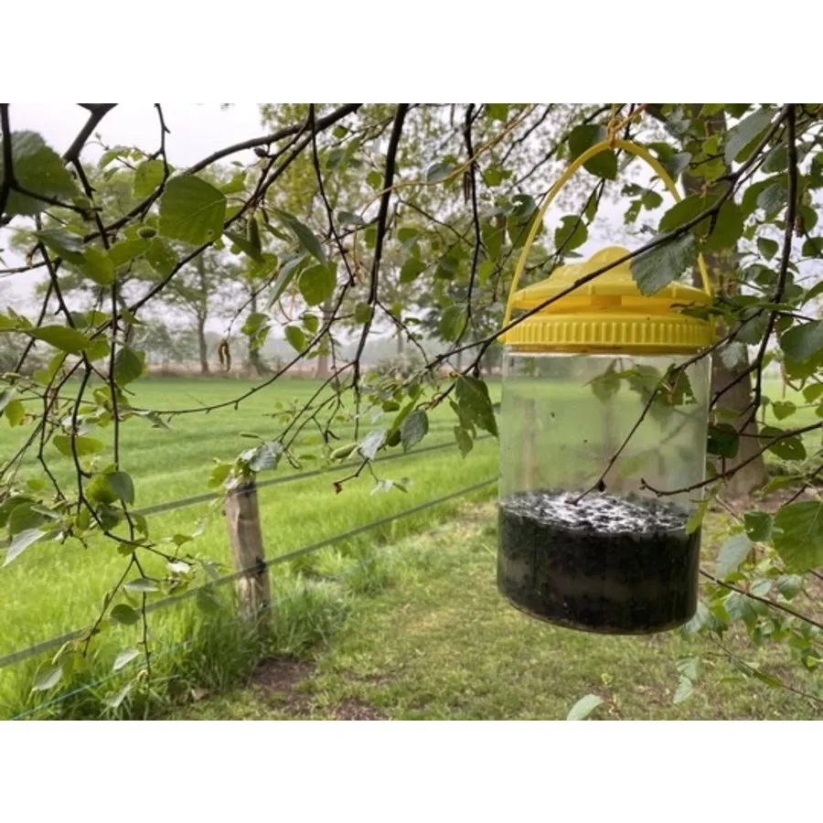FlyNip herbruikbare vliegenval voor buiten Ø 13 x 21,9 cm inclusief lokstof