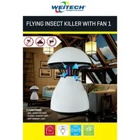 Vliegen- en muggenvanger met UV-licht en ventilator | 80 m² | 12W