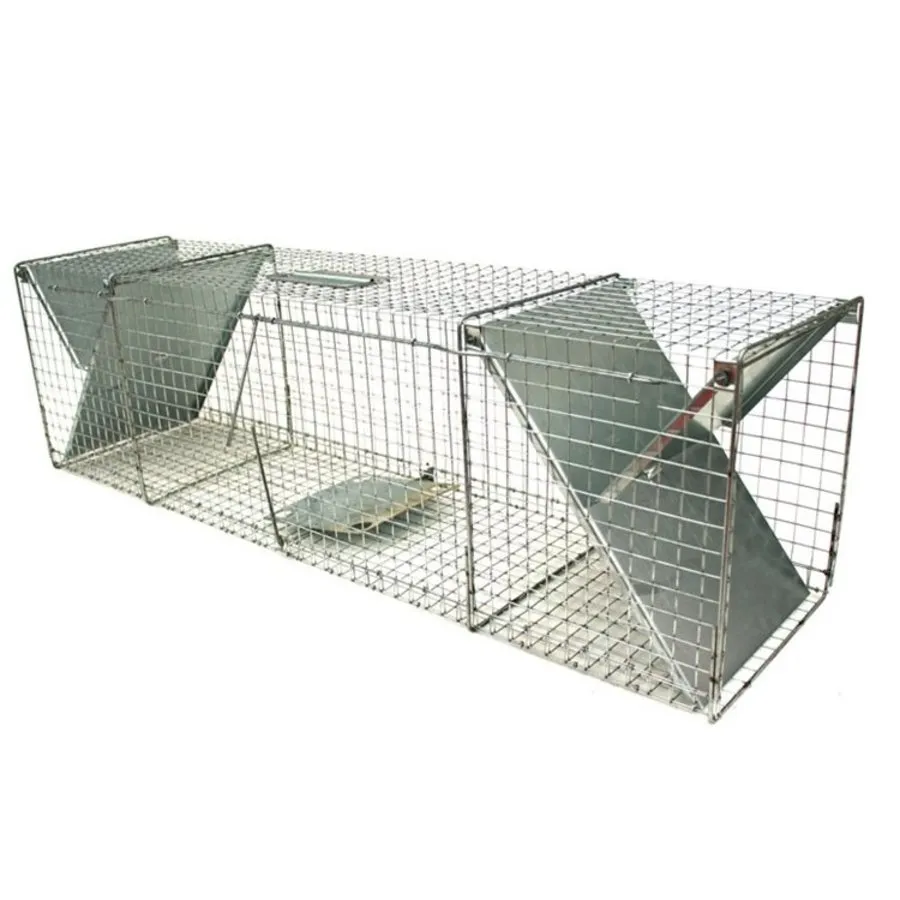 Vossen vangkooi met 2 ingangen 122 x 29 x 32 cm