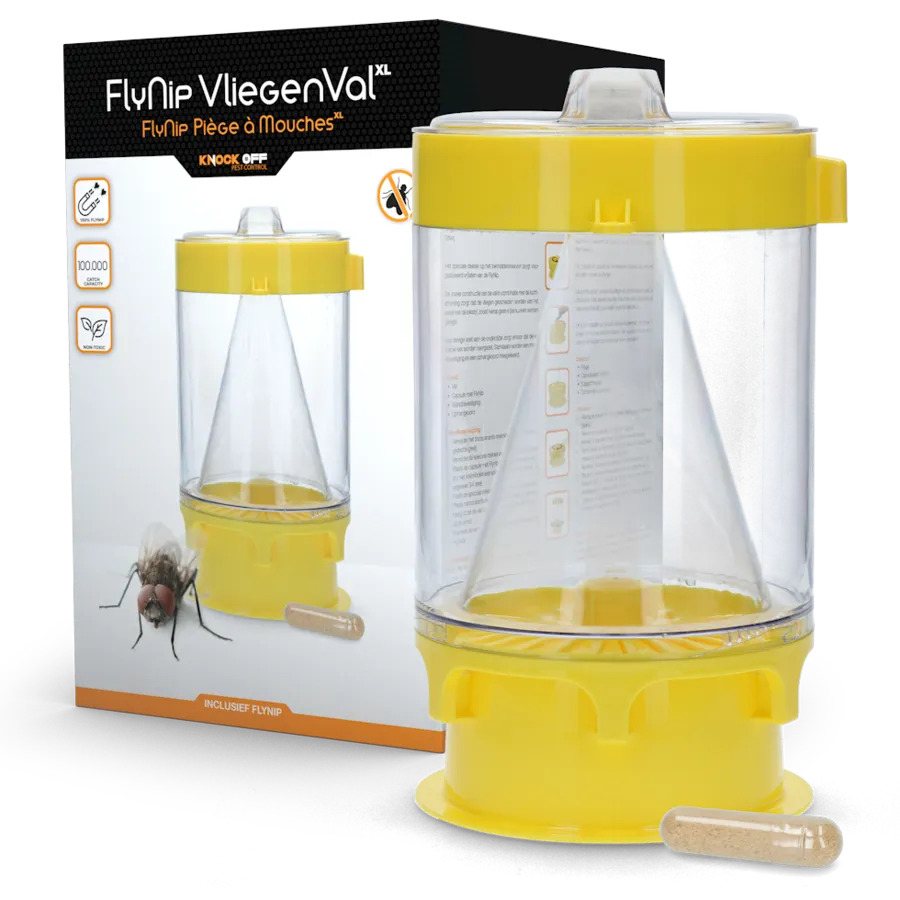 Flynip XL vliegenval voor buiten | tot 100.000 vliegen | 23,6 x 23 x 36,5 cm