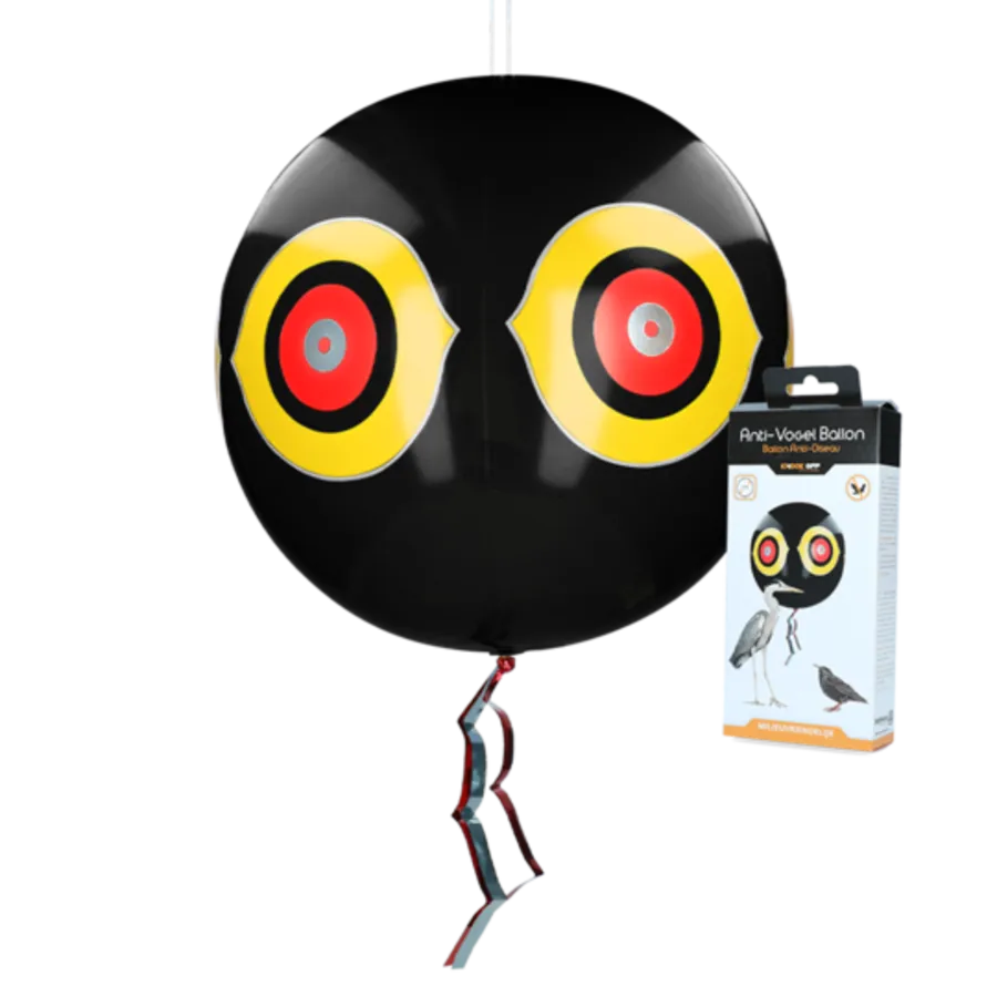 Vogel verjagende ballon zwart Ø 40 cm | reflecterende schrikogen