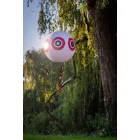 Schrikballon tegen vogels 40 cm | met reflecterende ogen en slingers