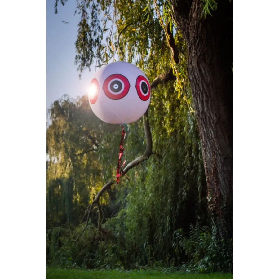 Schrikballon tegen vogels 40 cm | met reflecterende ogen en slingers