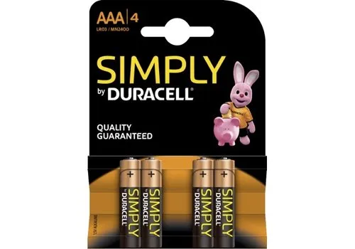 Duracell AAA alkaline batterijen 4 stuks