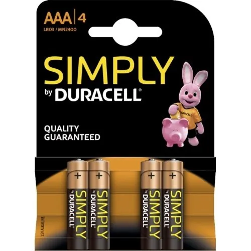 Duracell AAA alkaline batterijen 4 stuks