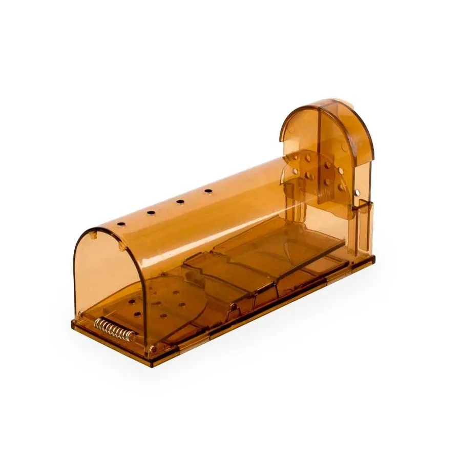 Kunststof muizenvangkooi 17 x 6 x 6,5 cm | levend vangen | 1 ingang