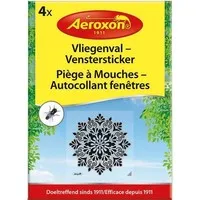 Decoratieve vliegenval venstersticker met motief | 4 stuks | gifvrij