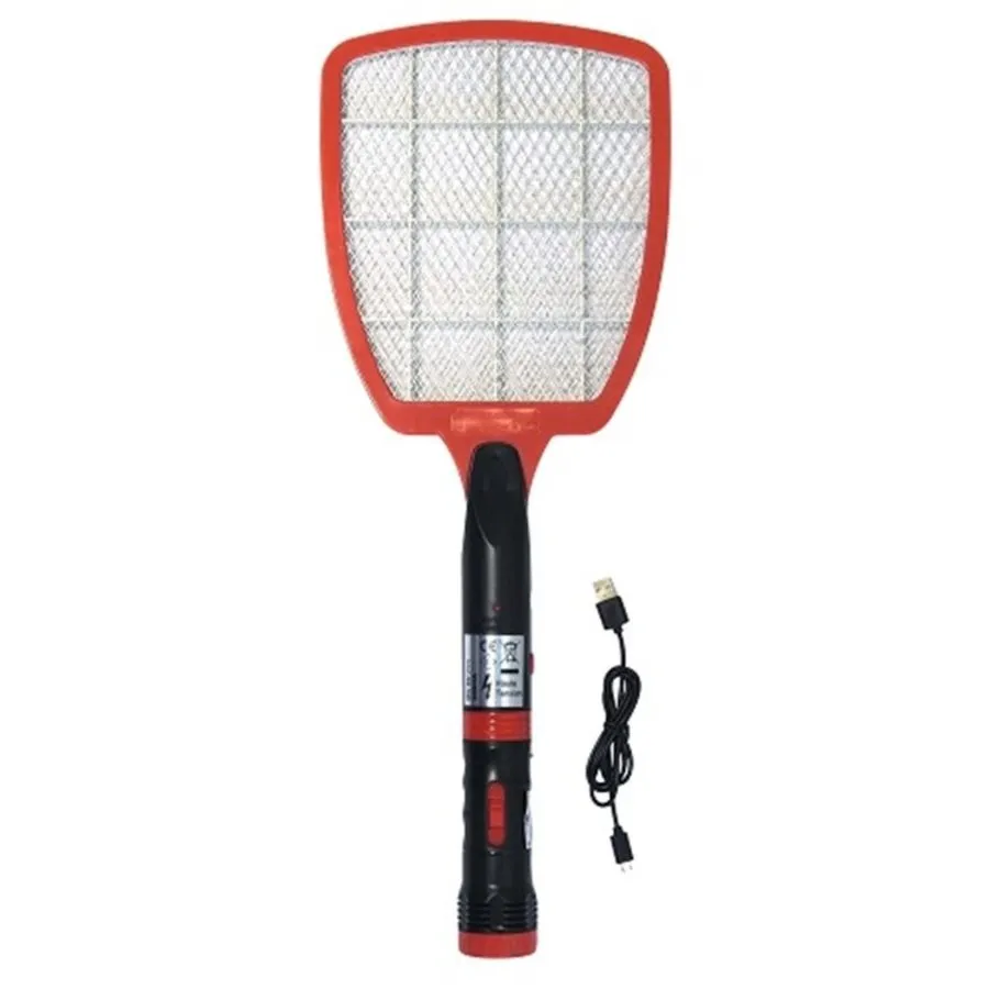 Elektrische insectenmepper met zaklamp | oplaadbaar via USB
