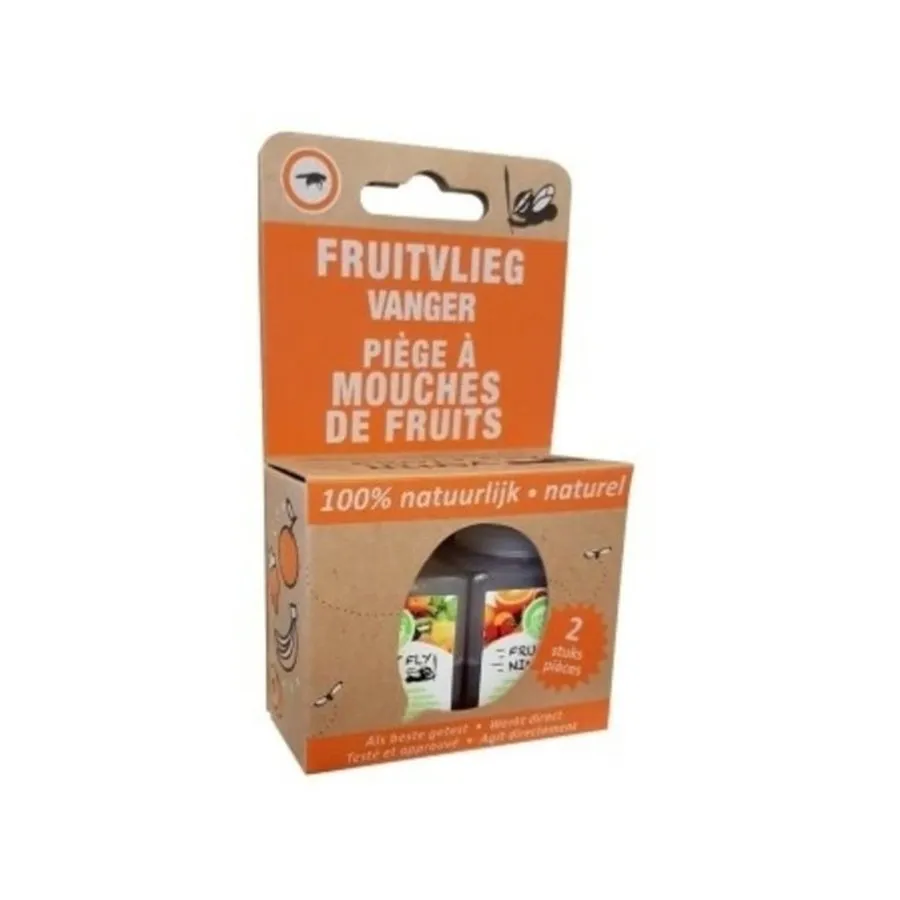 Fruitvliegvanger met lokstof 2 stuks | tot 3-4 weken per val