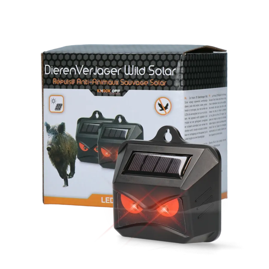 Dierenverjager Wild Solar met rode LED | zonne-energie | 2 stuks