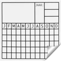 Datumsticker voor voerdozen en inspectiepunten 5 x 5 cm | 10 stuks