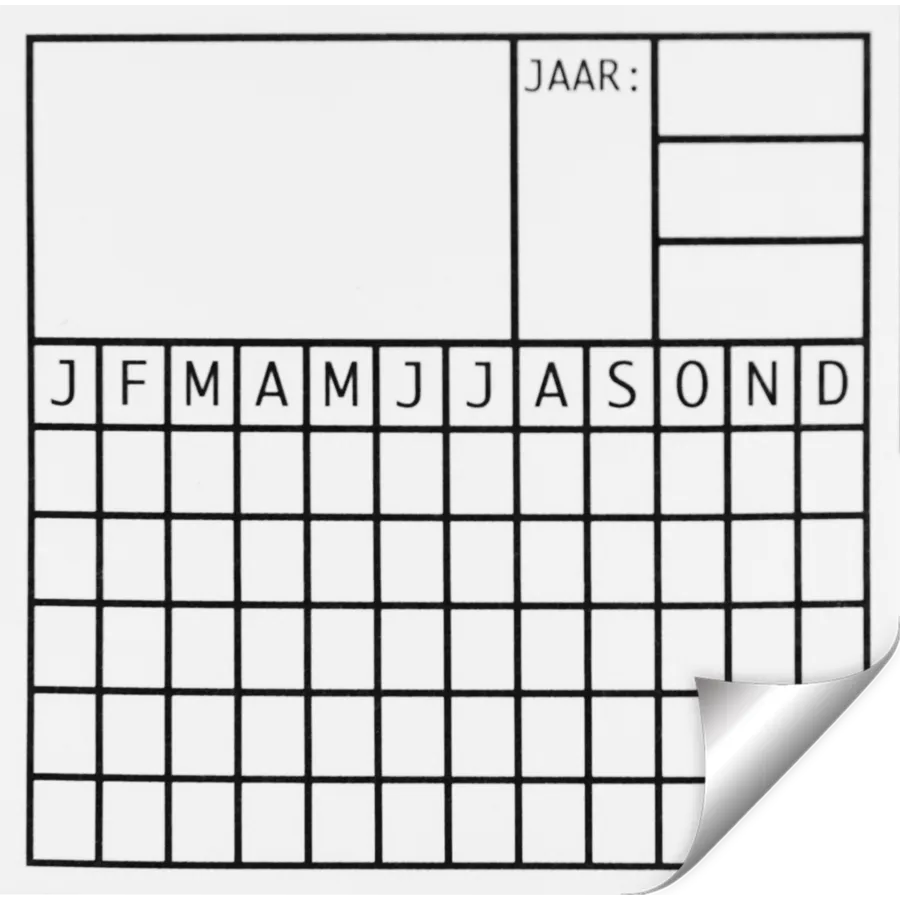 Datumsticker voor voerdozen en inspectiepunten 5 x 5 cm | 10 stuks