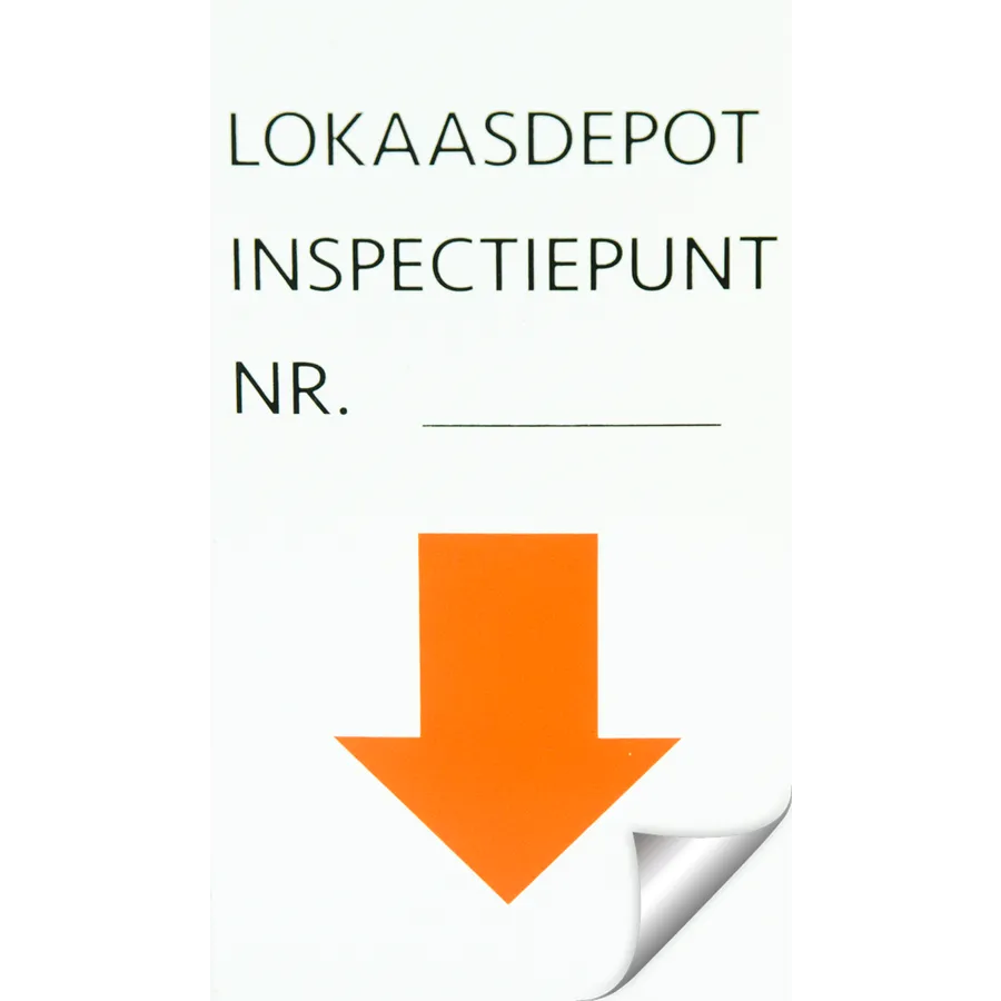 Inspectiepunt stickers voor voerdozen 5 x 9 cm | 100 stuks