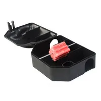 Muizenvoerdoos combi 12,5 x 10,5 x 6,5 cm | met sleutel en lokaashouder
