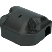 Muizenvoerdoos combi 12,5 x 10,5 x 6,5 cm | met sleutel en lokaashouder
