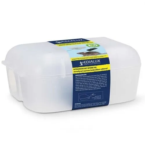 Edialux Transparante rattenlokdoos met interne val