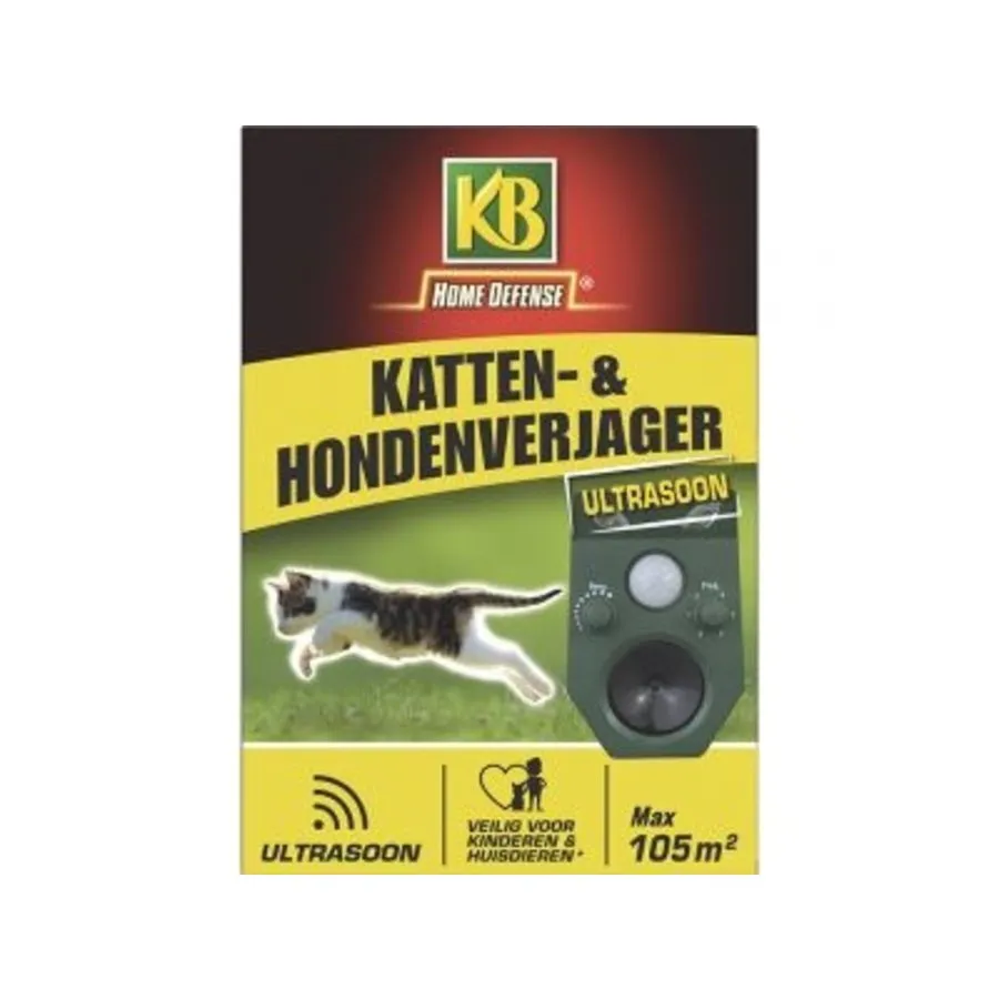 Katten- en hondenverjager ultrasoon met flitslicht | 105 m²
