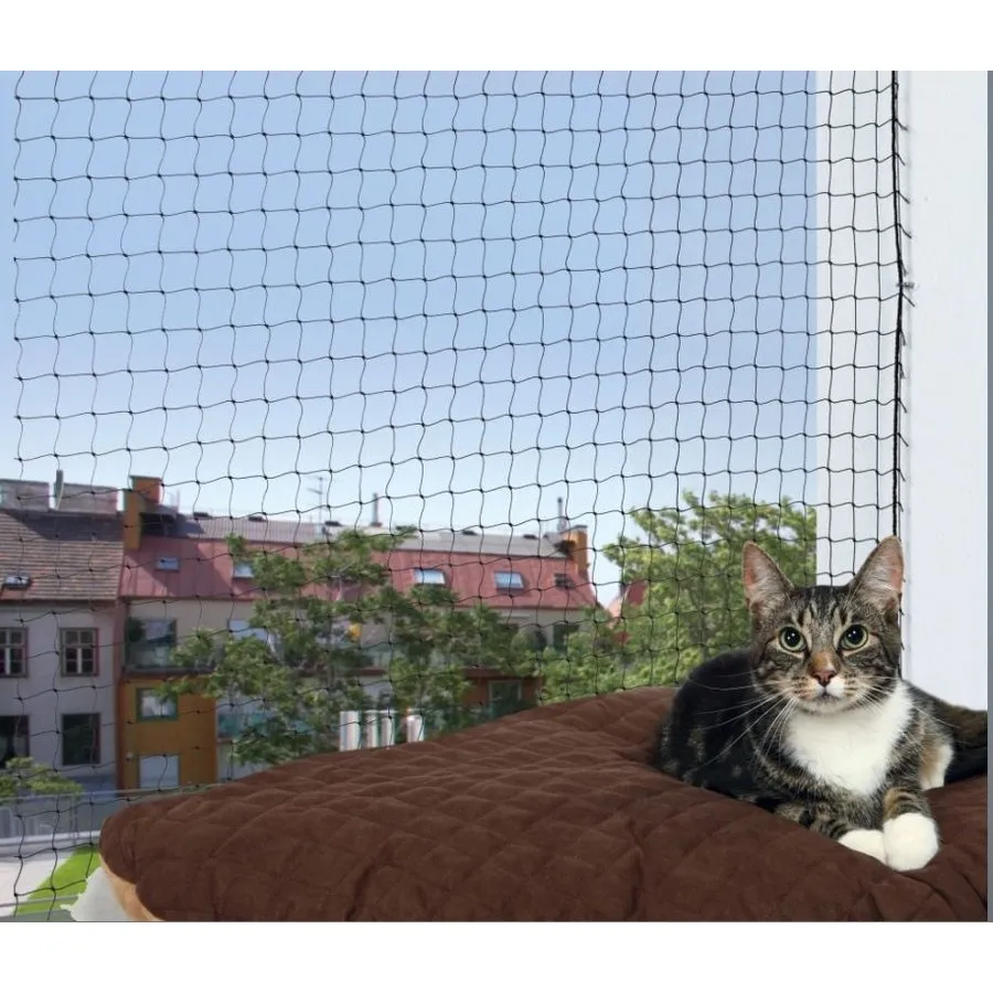 Katten beschermnet zwart 3 x 8 meter | maas 3 x 3 cm