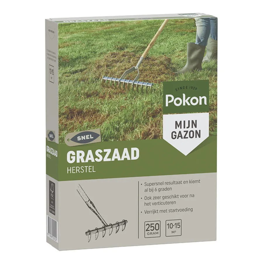 Graszaad Herstel SOS 1 kg | Snel herstel van kale plekken | 40-60 m²