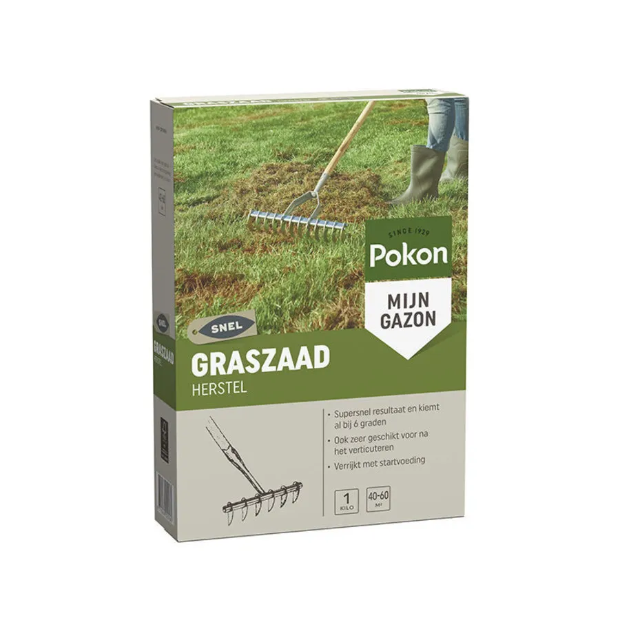 Graszaad Herstel SOS 1 kg | Snel herstel van kale plekken | 40-60 m²