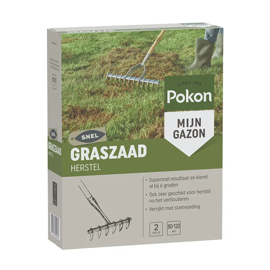 Graszaad Herstel SOS 1 kg | Snel herstel van kale plekken | 40-60 m²