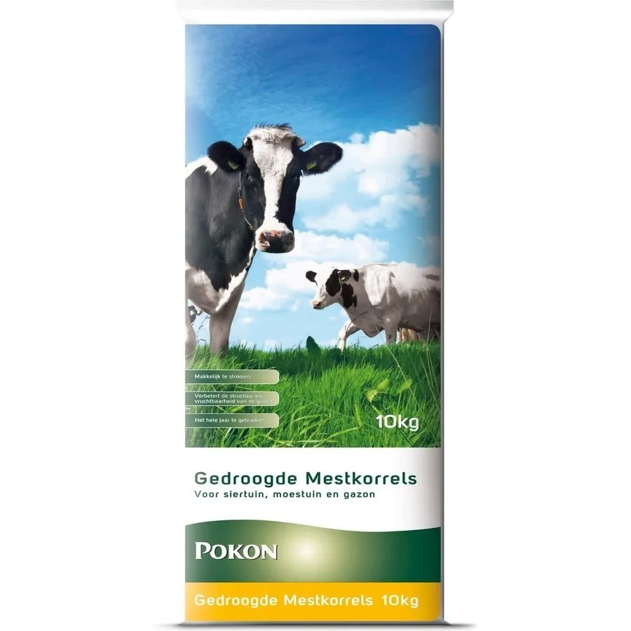 Gedroogde Mestkorrels 20 kg | Organische bodemverbeteraar