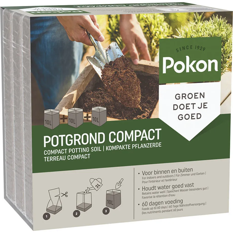 Kokos Potgrond Compact Universeel 30 liter | Turfvrij en lichtgewicht