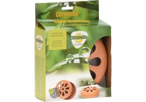 Citronella Outdoor Citronella wierook spiraalset terracotta