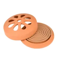 Geurspiralen citronella 10 stuks met terracotta houder voor muggenwering