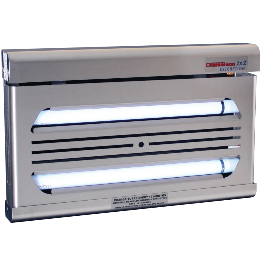 Professionele vliegenlamp Chameleon 1x2 Discretion RVS | 2 x 15W | 70 m²