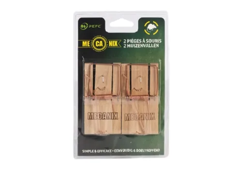 Mecanix Houten muizenklemmen PEFC 2 stuks