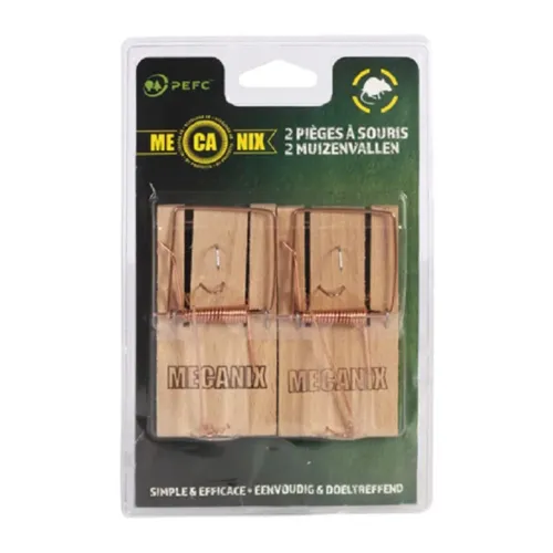 Mecanix Houten muizenklemmen PEFC 2 stuks