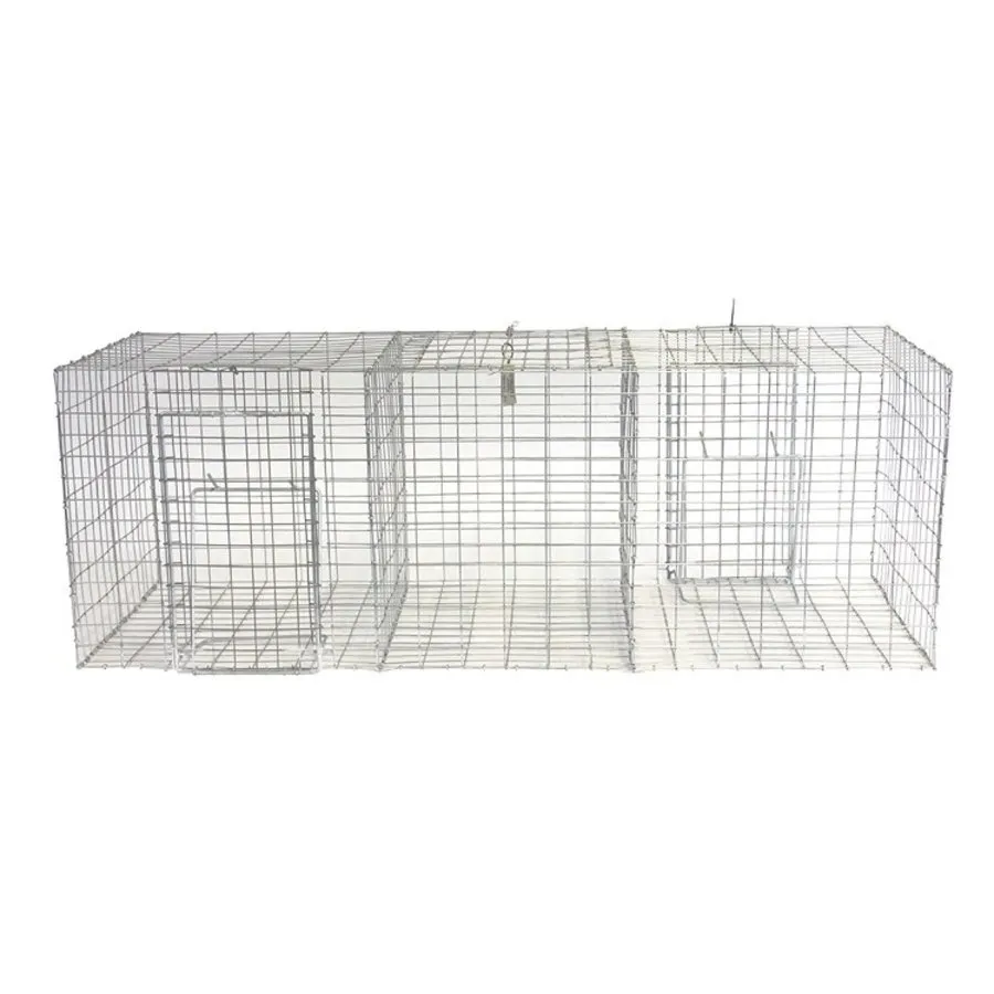 Ekstervangkooi 3 compartimenten 102 x 36 x 36 cm | levend vangende vogelkooi