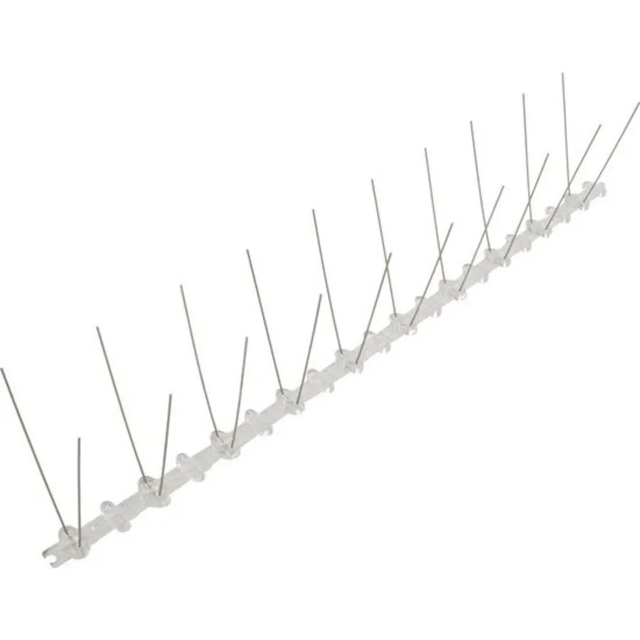 Vogelpinnen 60 mm x 50 cm met 20 pinnen voor het weren van vogels op gevels, randen en oppervlakken