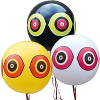 Scare Eye ballon geel 50 x 50 cm | Vogelverschrikker met reflecterende ogen