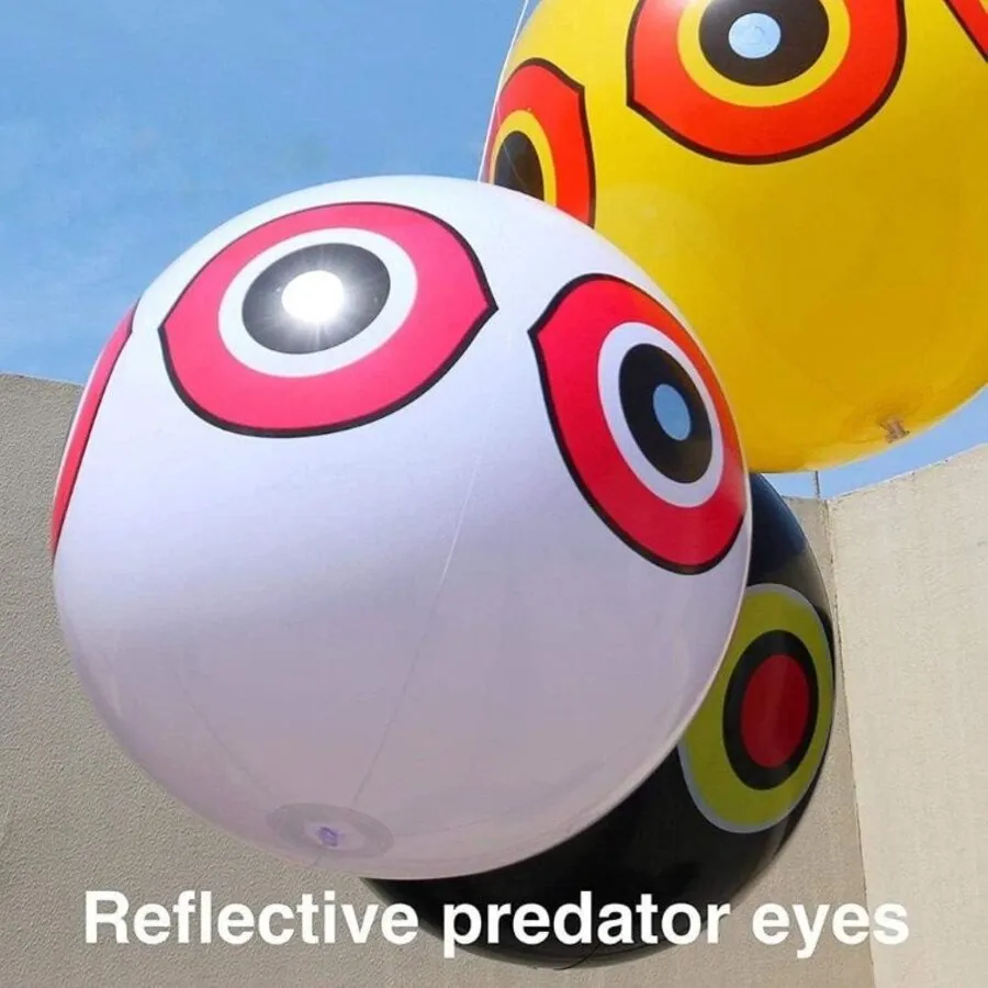 Scare Eye ballon geel 50 x 50 cm | Vogelverschrikker met reflecterende ogen