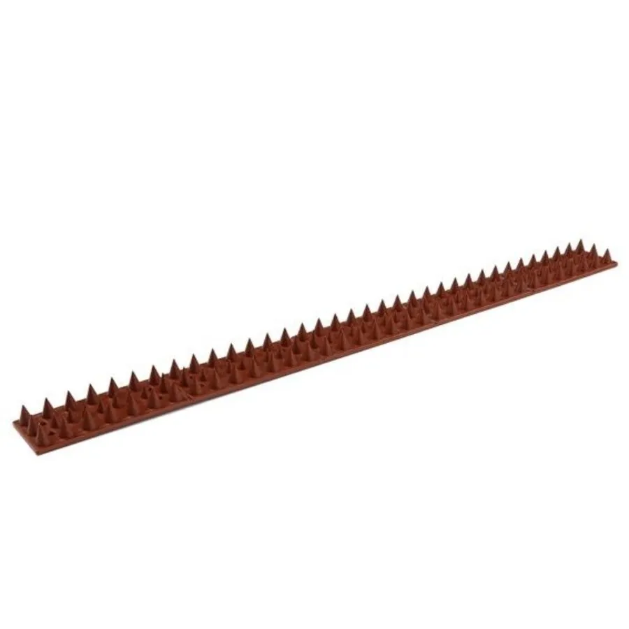 Bruine anti-klimstrip 50 cm | Puntstrip tegen vogels, katten en marters