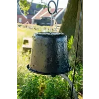 Dazenval emmer zwart met ophangkoord | 25 x 25 x 24 cm
