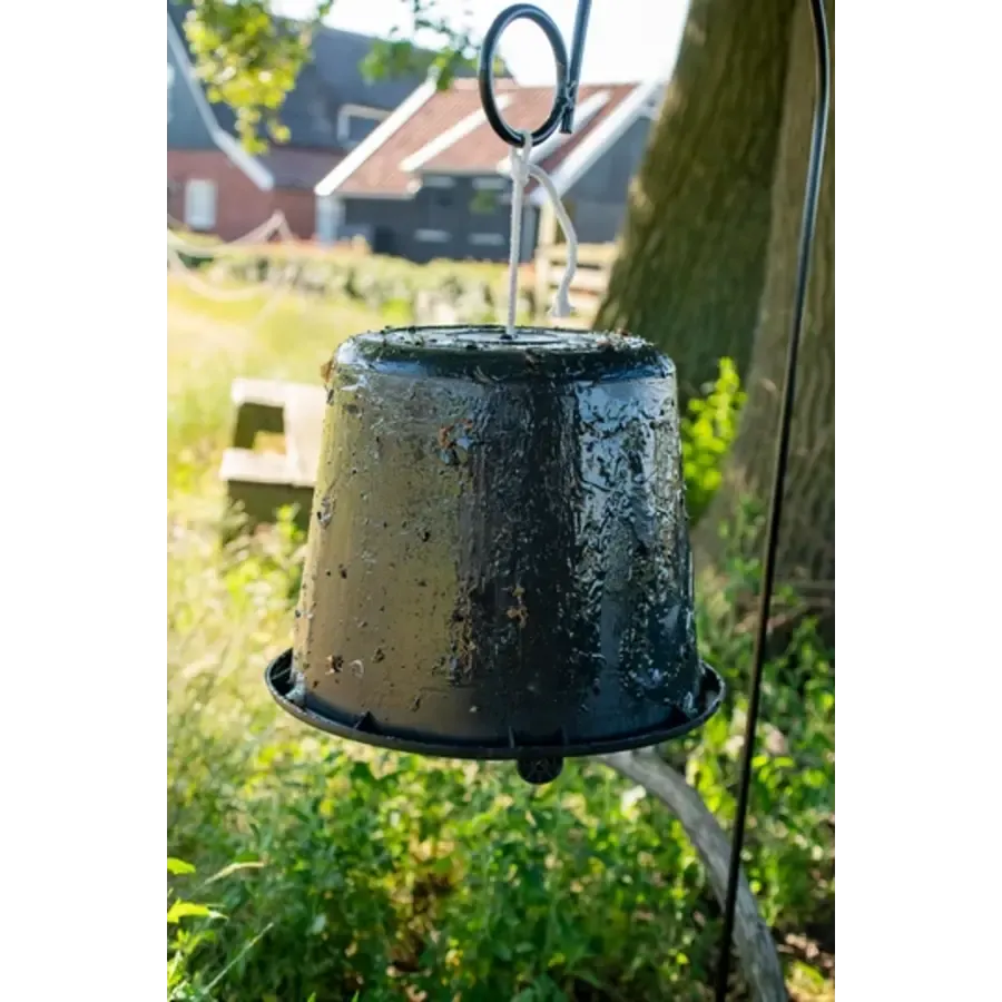 Dazenval emmer zwart met ophangkoord | 25 x 25 x 24 cm
