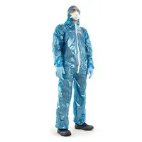 Waterdichte wegwerpoverall blauw met capuchon | One size