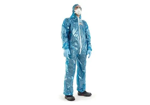 AllesTegenOngedierte.nl Waterdichte wegwerpoverall blauw met capuchon